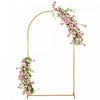Outsunny 7ft X 4ft Gold Wedding Arch, Backdrop Stand With U-shaped Stakes