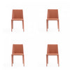Paris Modern Vegan Leather Dining Chair in Clay - Set of 4 | Chaise de salle a manger moderne en cuir vegetalien Paris couleur argile - Lot de 4
