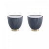 Anderson Modern Sintered Stone Top Upholstered End Table in Gray - Set of 2 | Table d’appoint Anderson moderne avec plateau en pierre frittee et revetement gris – Lot de 2