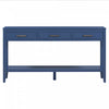 Emma 59.1'' Farmhouse Entryway Table with Drawers and Open Shelf,Blue Sofa Table  | Table d'entree Emma 59,1'' de style ferme avec tiroirs et etagere ouverte, bleue