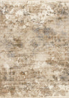 Sydney Beige Grey Cream Distressed Area Rug - 5'3\" x 7'10\"