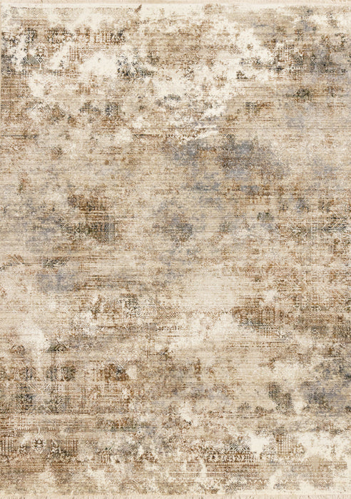 Sydney Beige Grey Cream Distressed Area Rug - 5'3\" x 7'10\"
