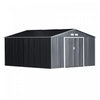 Outsunny 11' X 13' Practical Backyard Garden Storage Tool Shed Double Sliding Door 4 Ventilation Slo|Outsunny 11,2 Pi X 12,5 Pi Remise A Outils De Rangement Pour Jardin A L'arriere, Porte Coulissante D
