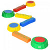 Outsunny 8pcs Kids Balance Beam, Balance Bridge With Non-slip Surface & Bottom, Stackable Stepping S|Outsunny 8pcs Poutre D'equilibre Pour Enfants, Pont Avec Surface Et Fond Antiderapants, Tremplin Emp