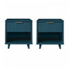 Granville Modern 18" Nightstand in Midnight Blue (1-Drawer) - Set of 2 | Table de nuit Granville Modern 18" en bleu minuit (1 tiroir) - Lot de 2