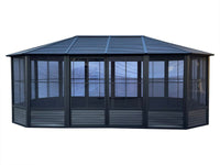 Florence Solarium 12x18 Metal Roof In Black