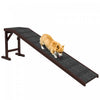 Pawhut Pet Ramp Bed Steps For Dogs Cats Non-slip Carpet Top Platform Pine Wood 74"l X 16"w X 25"h Br|Marches De Lit De Rampe Pour Animaux De Compagnie Pawhut Pour Chiens, Chats, Plate-forme De Tapis An
