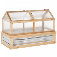 Outsunny Polycarbonate Cold Frame, Raised Garden Bed Greenhouse