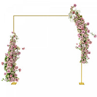 Outsunny Wedding Arch, Metal Arch Backdrop Stand For Birthday Party, Gold