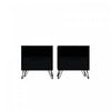 Rockefeller Mid-Century Modern 20" Nightstand in Black (1-Drawer) - Set of 2 | Table de nuit Rockefeller Mid-Century Modern 20" en noir (1 tiroir) - Lot de 2