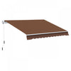 Outsunny Retractable Awning Manual Sun Shade Shelter, Coffee|Outsunny Store Retractable Manuel Abri Solaire Cafe