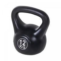 Soozier 26lb Fitness Kettlebell, Plastic Exercise Weight with Sand, Weightlifting Tools with Smooth Handle, Noise Reduction for Home, Gym