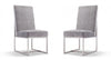 Element Modern Velvet Metal Dining Chair in Gray - Set of 2 | Chaise de salle a manger moderne en velours et metal Element gris - Lot de 2