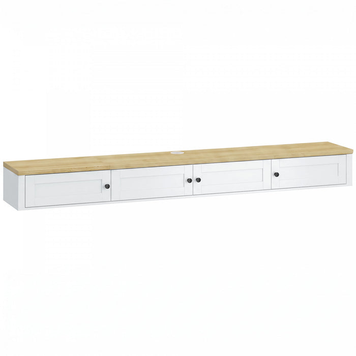 HOMCOM Floating TV Stand for TVs up to 82 Inch, Wall Mounted Media Console