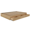 3-Drawer Storage Bed Frame, King|Maple King Bed | Lit King tiroirs, Erable Naturel