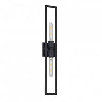 Dainolite Wisteria 2 Light Wall Sconce Tall Matte Black Lamp