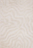 Lincoln Modern Luxurious Plush White Curves Area Rug - 5'3" x 7'7"|Carpette moderne, luxueuse et moelleuse Lincoln blanche à motif de courbes - 5 pi 3 po x 7 pi 7 po