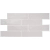 Smart Tiles Peel and Stick 2-Sheet 23 x 11 Backsplash - Oslo Grey|Dosseret Smart Tiles peler et coller 23 x 11, 2 feuilles - Oslo Grey