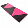 Soozier Folding Gymnastics Mat, Portable Exercise Pad for Yoga MMA, 4 Panels, Pink Black, 4'x10'x2"