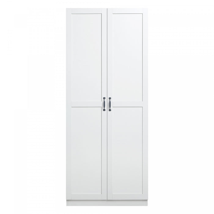 Cornelia Modern 30\" Storage Cabinet in White (7-Shelf)