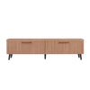 Jodie Mid-Century Modern 69" Fluted TV Stand in Maple Armoire | Meuble TV Jodie style Mid-Century Modern a cannelures, 175 cm, erable