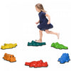Outsunny Stepping Stones Kids, 6pcs Anti-slip Edge Balance Stepping Stones Obstacle Course Coordinat|Outsunny Pierres D'equilibre Pour Enfant, 6 Pieces Anti-derapantes, Tremplins Jeu De Coordination De