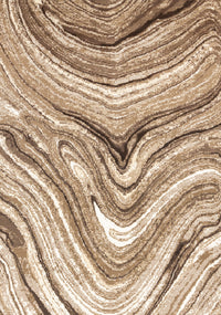 Forte Brown Cream Soothing Waves Area Rug - 7'9