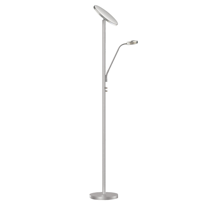 Dainolite Mother And Son LED Floor Lamp Satin Nickel Finish