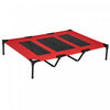 Pawhut 48" X 36" X 9" Elevated Pet Bed Foldable Raised Dog Cot With Carrying Bag Red/black|Pawhut D04-069rd Lit Sureleve Pour Chien Avec Sac De Transport Rouge/noir 121,9 X 91,4 X 22,9 Cm