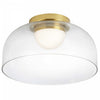 Dainolite Nadine 11.75\"dia. LED Flush Mount 10w Aged Brass Clear Glass Lamp
