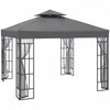 Outsunny 10'x10' Garden Gazebo Outdoor Sunshade Portable W/ Screen, Grey