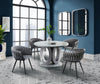 Hildy Accent Dining Arm Chair, Dark Grey Velvet (set of 2) | Chaise de salle à manger avec accoudoirs Hildy en velours gris foncé (ensemble de 2)