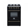 Forno Breno 24" Freestanding Gas Range, Black - FFSGS6290-24BLK | Cuisiniere a gaz autonome Breno de 24 po, noire – FFSGS6290-24BLK.