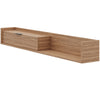 Nordika Slim 72" Wall-Mounted TV Stand with Storage Cabinet - Light Walnut | Meuble pour téléviseur mural mince Nordika de 72 po avec armoire de rangement - noyer clair
