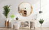 Arcus 30" X 30" Hand Crafted Round Mirror - Gold|Miroir rond Arcus 30 po x 30 po fabriqué à la main - doré
