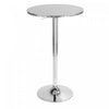LumiSource Bistro Contemporary Adjustable Round Bar Dining Table - Silver|Table Bistro ronde réglable et contemporaine pour bar ou salle à manger - argentée