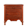 Amelia Vintage 24" Nightstand with Carved Drawer and Cabinet,Brown | Amelia Table de Nuit Vintage de 24" avec Tiroir Sculpte et Cabinet, Marron