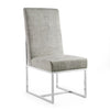 Manhattan Comfort Element Velvet Dining Chair - Steel|Chaise de salle à manger Element de Manhattan Comfort en velours - acier