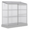 Outsunny 2 Tier Aluminum Cold Frame Greenhouse With Openable Top