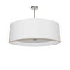 Dainolite Helena 4 Light Pendant 22" Dia Polished Chrome Finish White Shade White Diffuser Lamp|Luminaire suspendu Helena de Dainolite de 22 po de diamètre avec abat-jour blanc qui diffuse la lumière, fini chromé poli et 4 ampoules