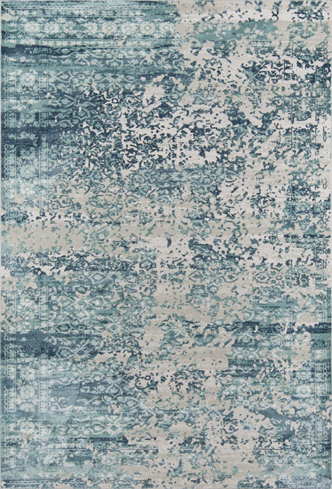 Delphine Traditional 9'3\" x 12'6\" Area Rug in Blue Indoor Area Rug