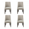 Beever Modern Chenille Wood Dining Chair in Taupe - Set of 4 | Chaise de salle a manger moderne en bois avec chenille Beever, taupe - Lot de 4
