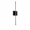 Dainolite Array LED Wall Sconce Vertical 19w Matte Black White Acrylic Diffuser Lamp|Applique murale verticale Array de Dainolite en acrylique blanc qui diffuse la lumière, avec fini noir mat et ampoule à DEL de 19 W