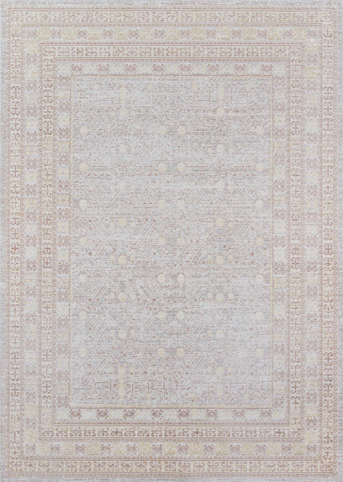 Valeria Traditional 5'3\" x 7'3\" Area Rug in Grey Indoor Area Rug