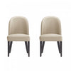 Hillman Modern Wood Upholstered Dining Chair in Sand - Set of 2 | Chaise de salle a manger moderne en bois Hillman avec revetement en tissu couleur sable - Lot de 2