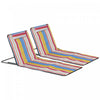 Outsunny Beach Lounge Chair Sun Lounger, Ground Beach Mat, Colorful Stripes