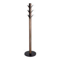 Umbra Modern Wood Flapper Coat Rack - Black and Walnut