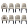 Hillman Modern 8-Piece Dining Chair Set in Light Gray | Ensemble de 8 chaises de salle a manger Hillman Modern en gris clair