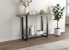 47” Console Table With 1 Shelf - Dark Taupe With Black Metal | Console de 47 po avec 1 tablette - taupe foncé avec métal noir