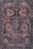 Aqua Brown Flames Washable Non-slip Low Pile Area Rug 5'x7' | Aqua Flammes Brunes Tapis Lavable Et Antiderapant A Poils Ras 5'x7'